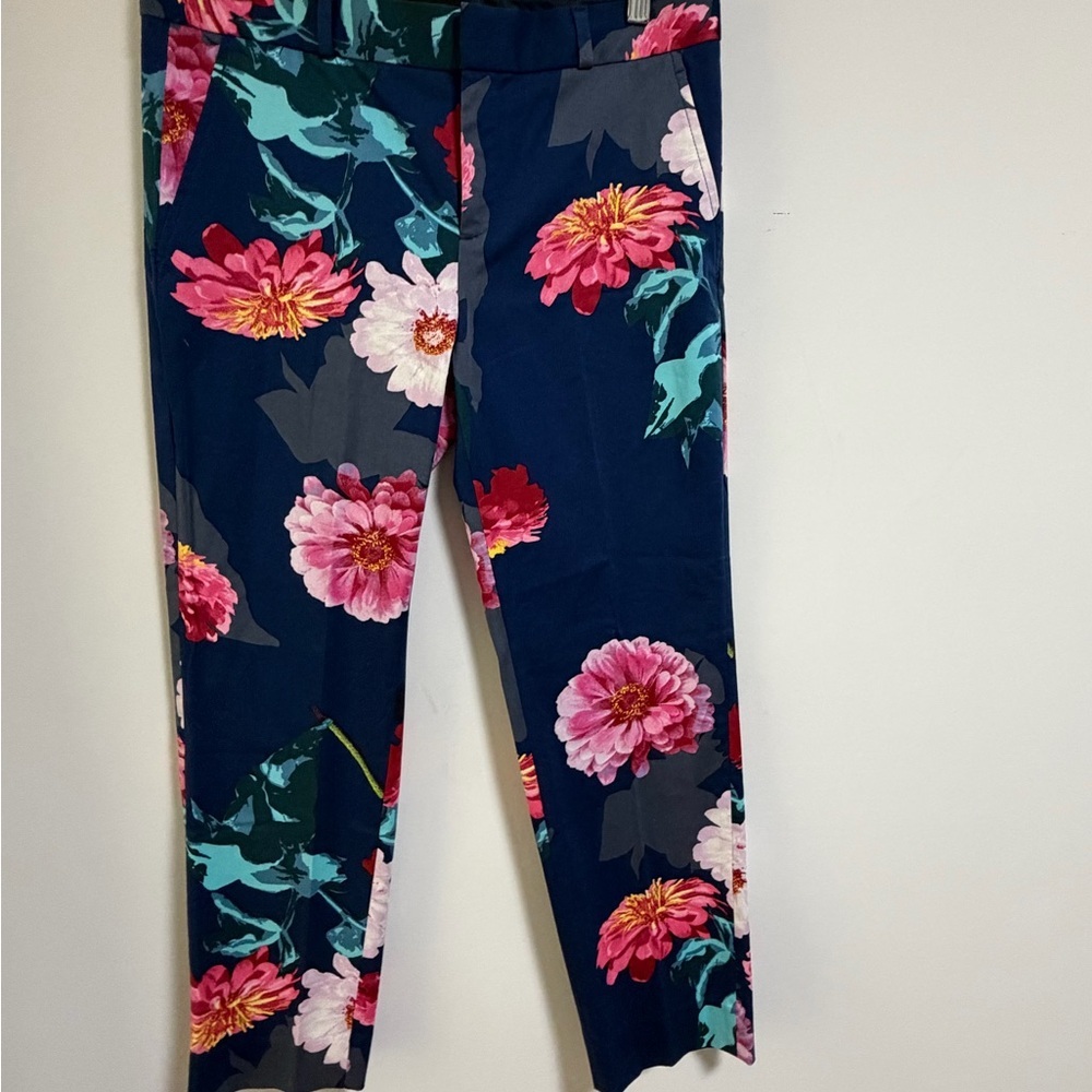 Banana Republic Avery  Pants - Navy and Pink Floral - Picture 3 of 16